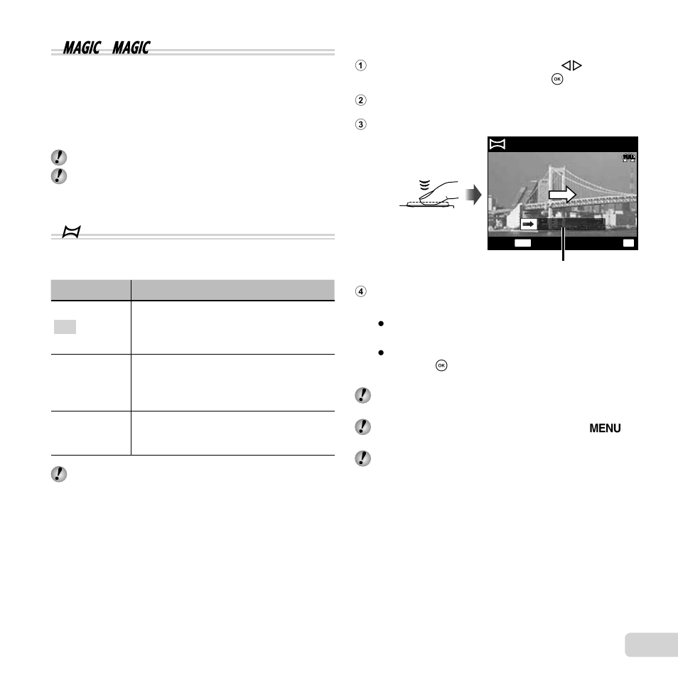 13 en, P( p mode), P(panorama mode) | Taking pictures with [auto | Olympus SP-820UZ iHS User Manual | Page 13 / 76