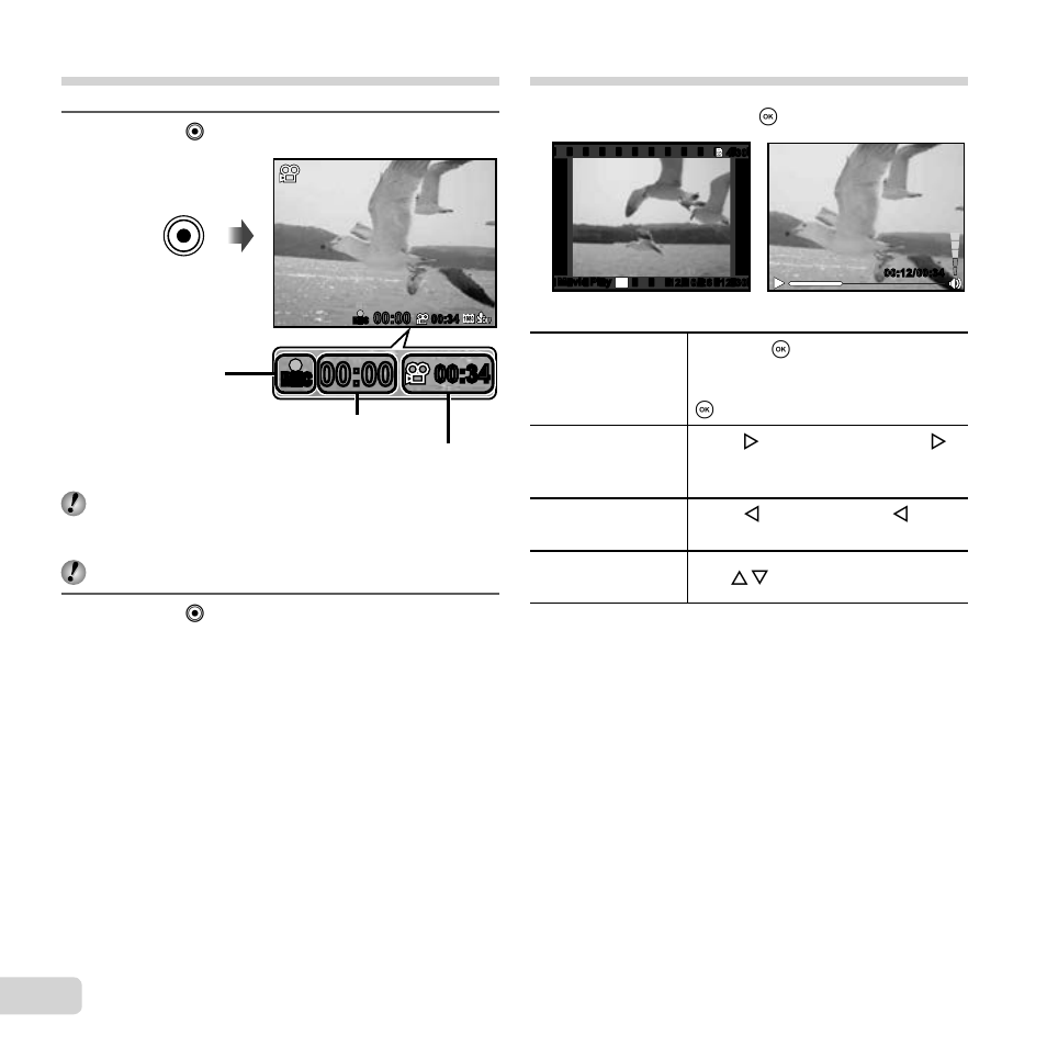 Shooting movies, 20 en, Playing back movies | Olympus SP-820UZ iHS User Manual | Page 20 / 76