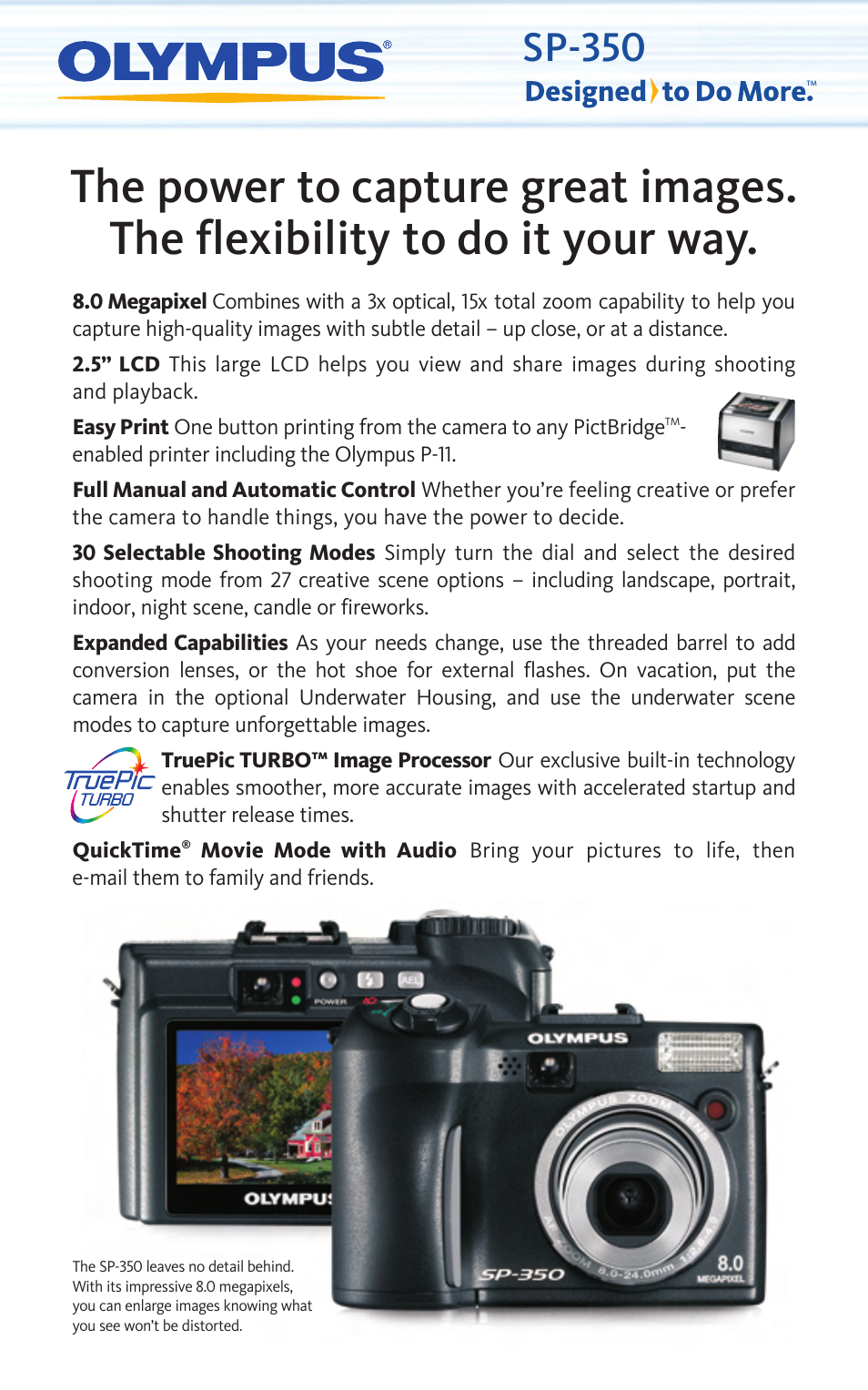 Olympus SP-350 User Manual | 2 pages