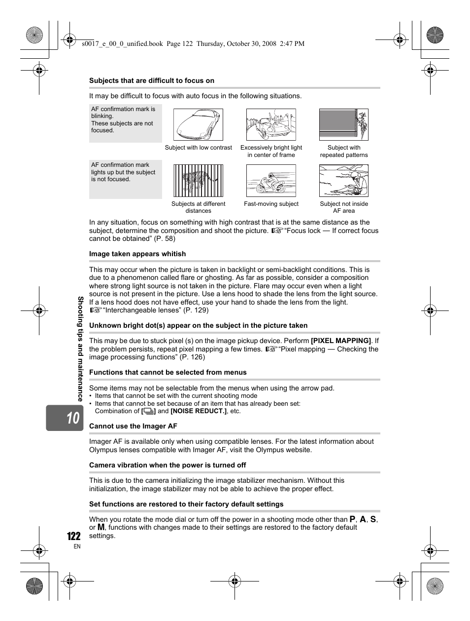 Olympus E-30 User Manual | Page 122 / 156