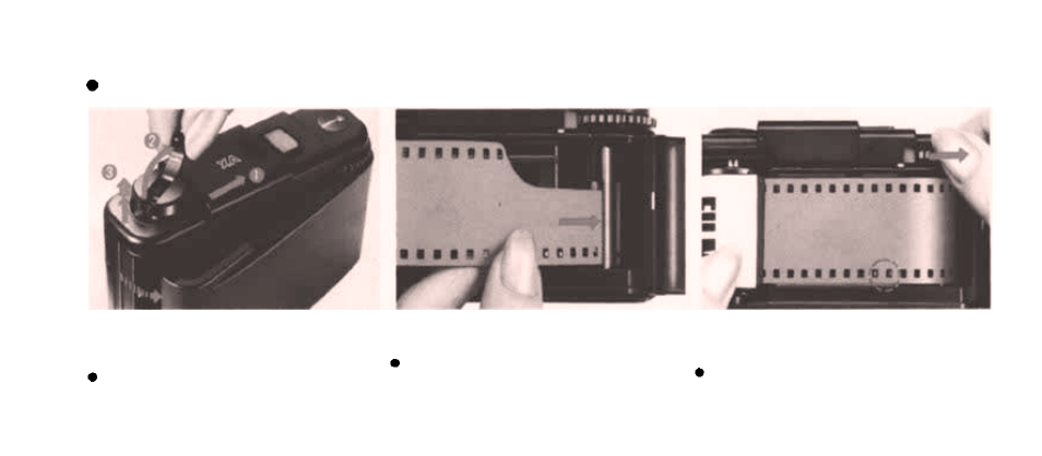 Loading the film | Olympus XA User Manual | Page 6 / 24