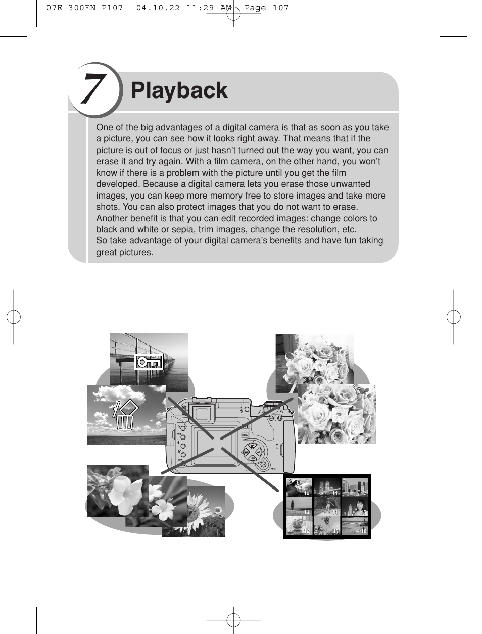 Playback | Olympus EVOLT E-300 User Manual | Page 107 / 212