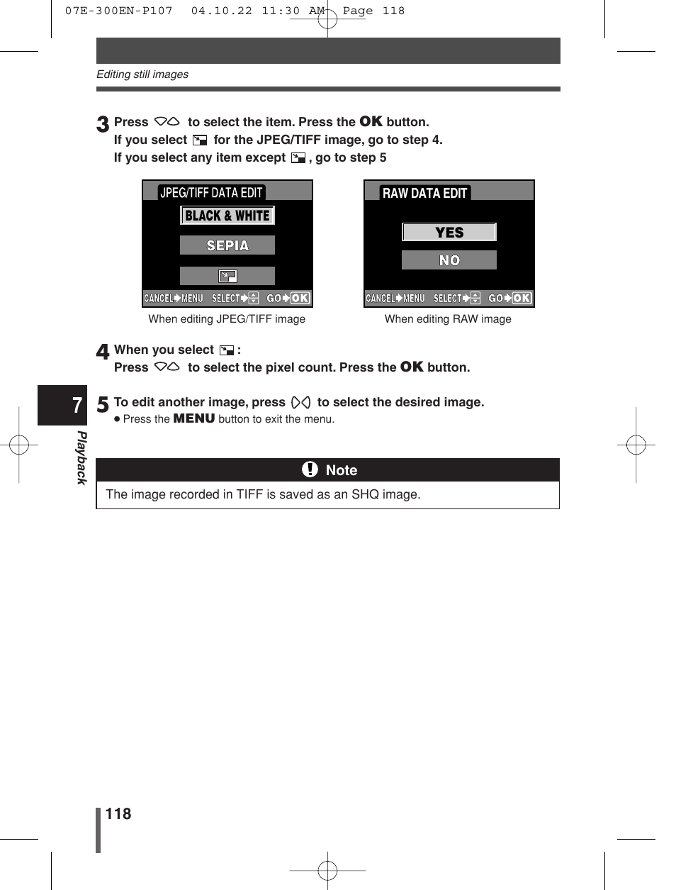 Olympus EVOLT E-300 User Manual | Page 118 / 212