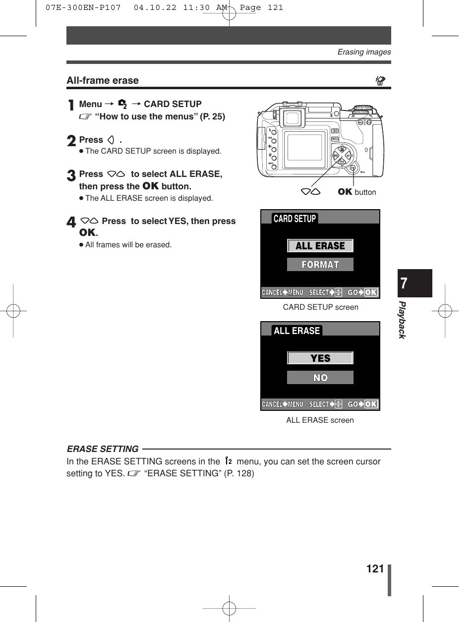 Olympus EVOLT E-300 User Manual | Page 121 / 212