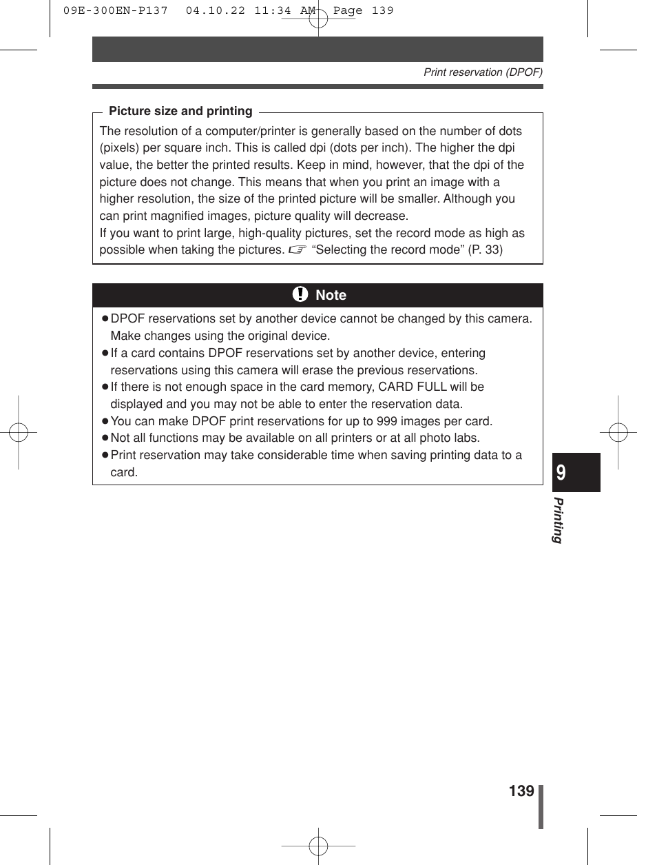 Olympus EVOLT E-300 User Manual | Page 139 / 212