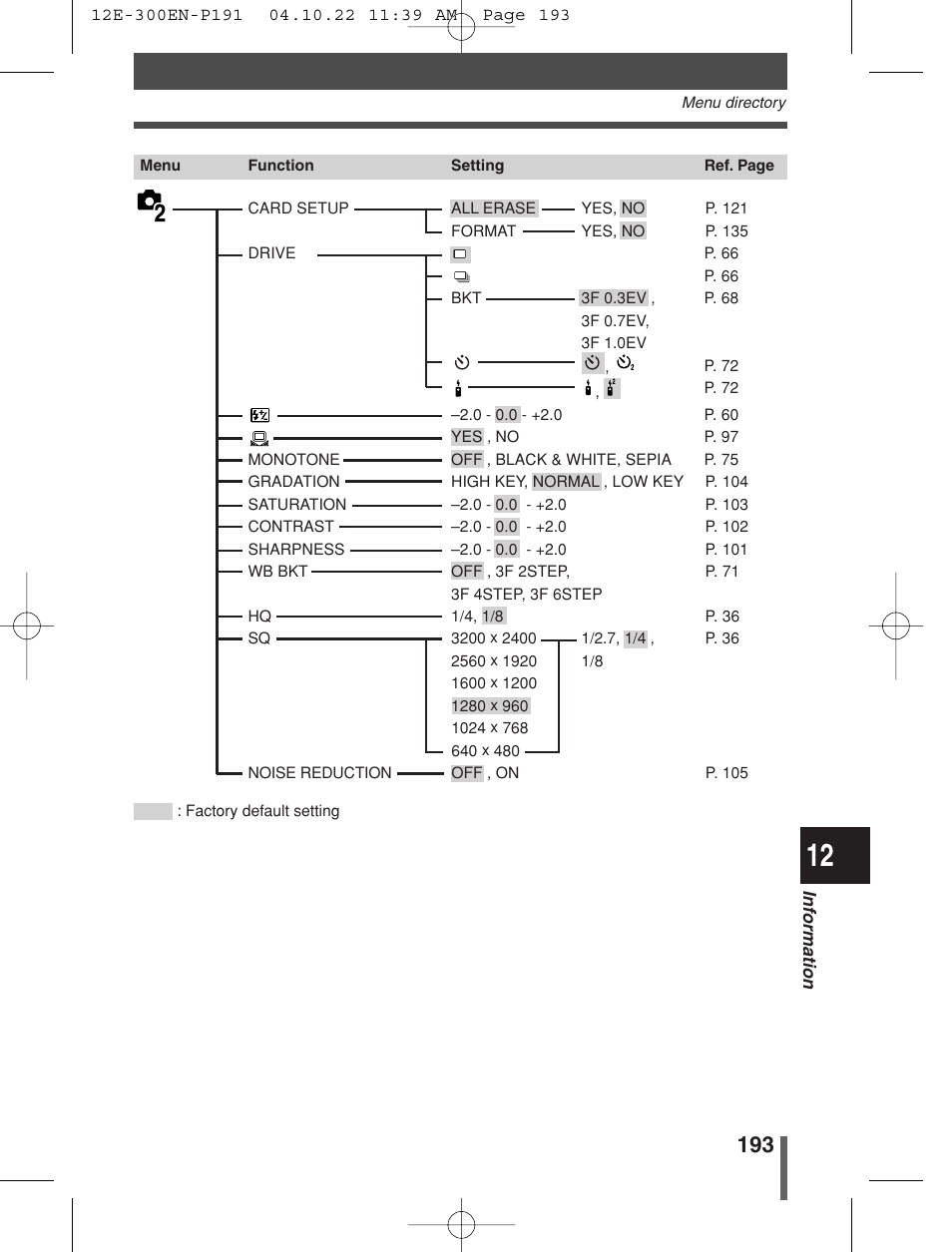 Olympus EVOLT E-300 User Manual | Page 193 / 212