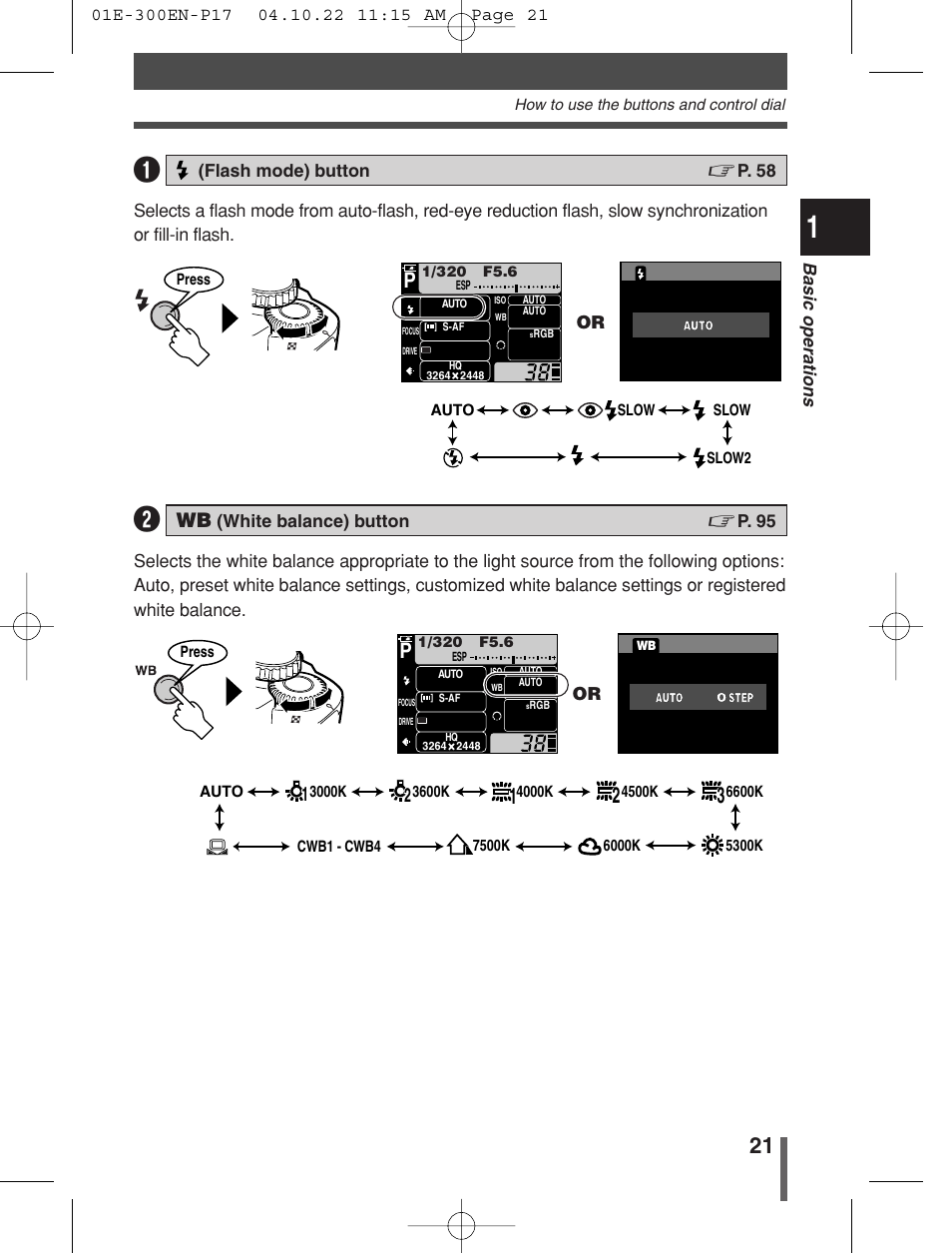 Olympus EVOLT E-300 User Manual | Page 21 / 212