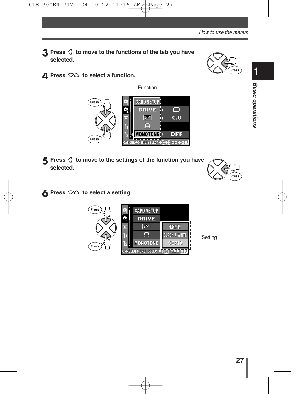 Olympus EVOLT E-300 User Manual | Page 27 / 212