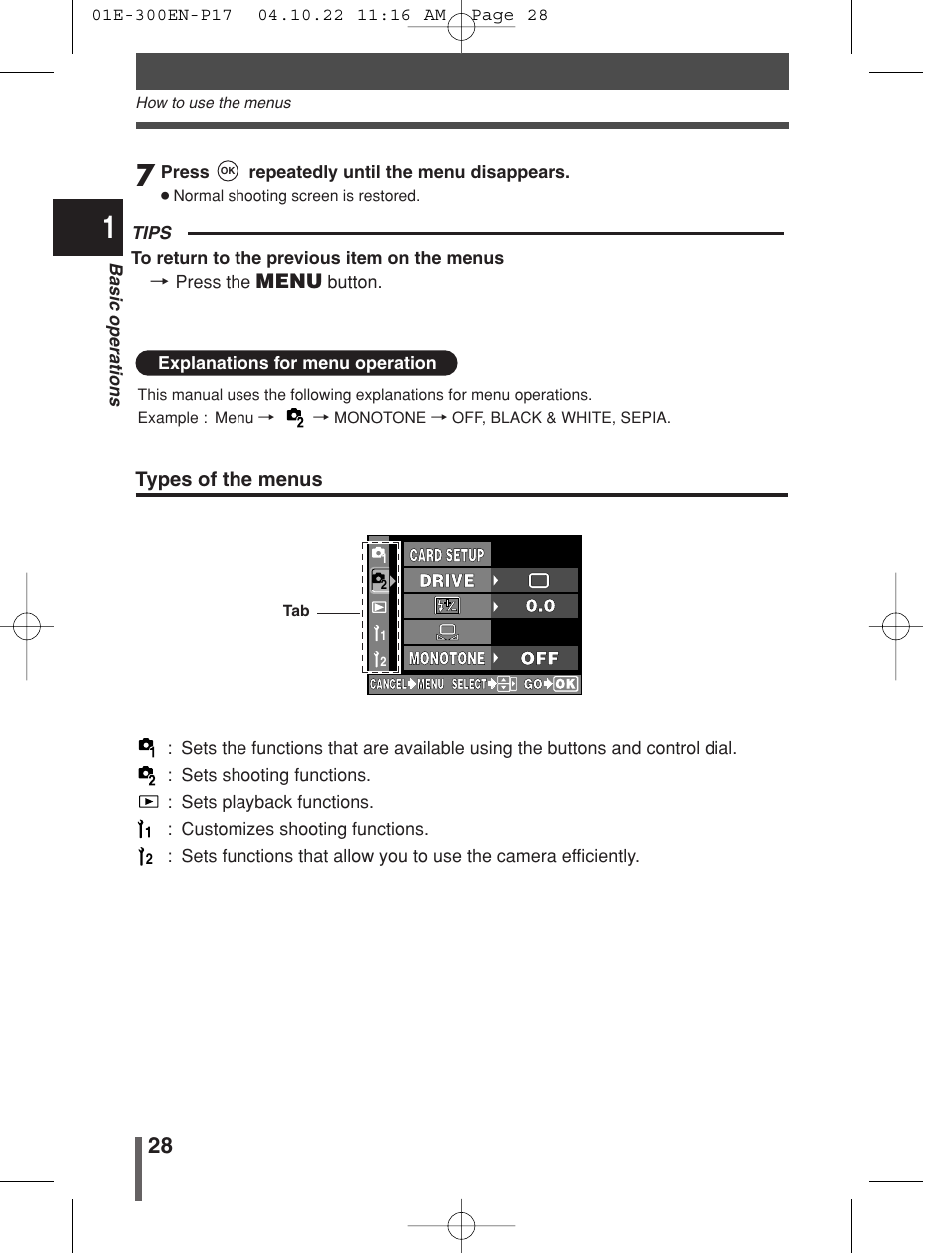 Olympus EVOLT E-300 User Manual | Page 28 / 212