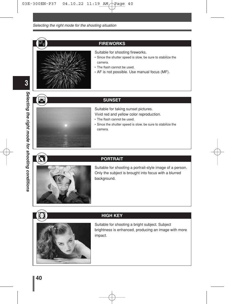 Olympus EVOLT E-300 User Manual | Page 40 / 212