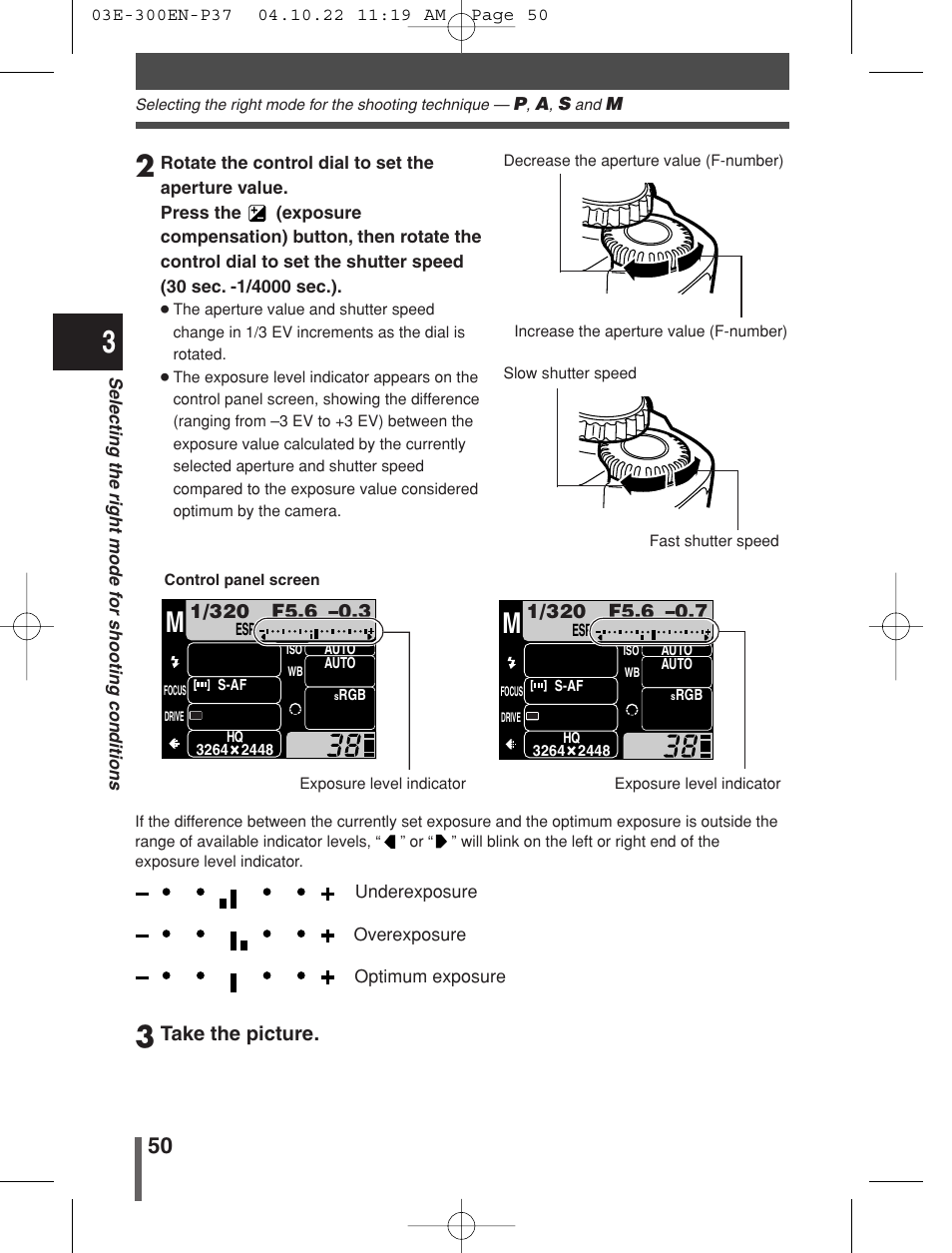 Take the picture | Olympus EVOLT E-300 User Manual | Page 50 / 212