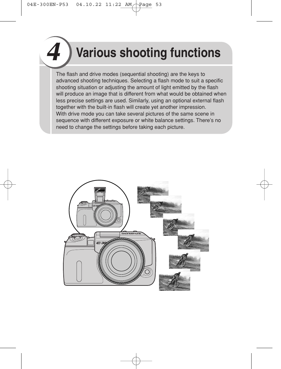 Olympus EVOLT E-300 User Manual | Page 53 / 212