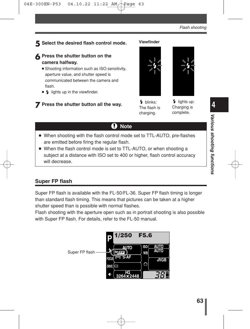 Olympus EVOLT E-300 User Manual | Page 63 / 212