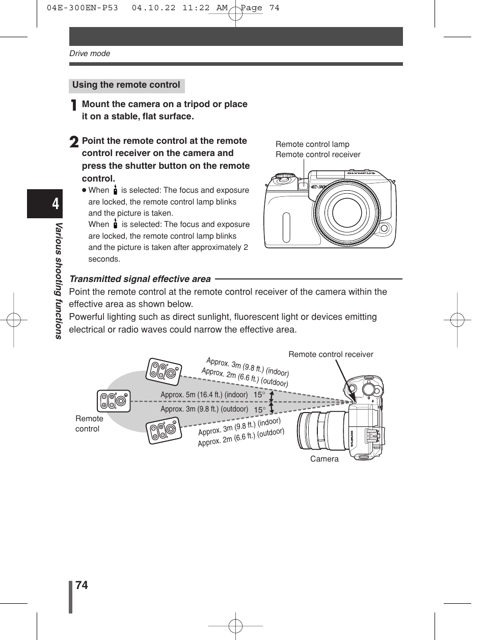 Olympus EVOLT E-300 User Manual | Page 74 / 212