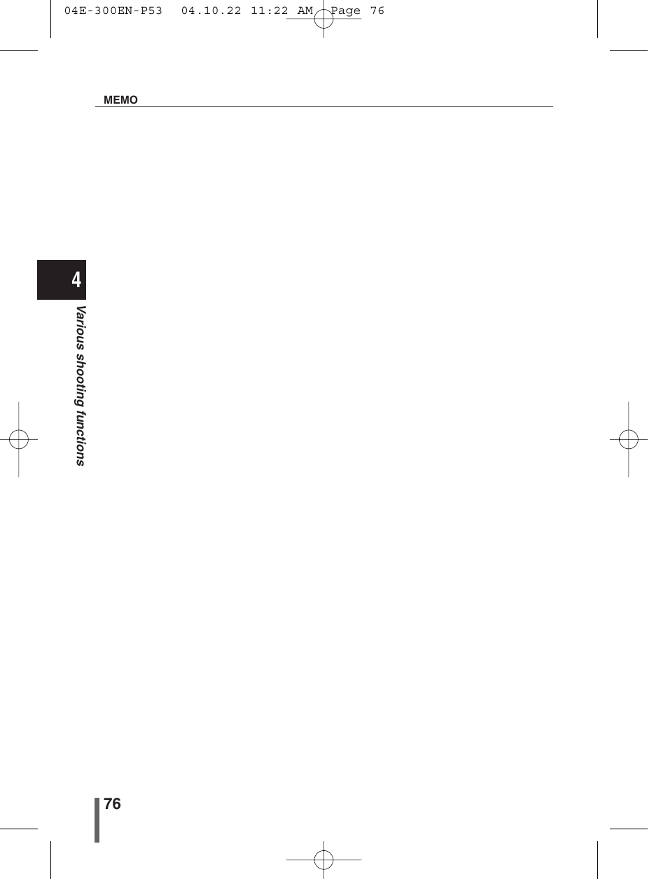 Olympus EVOLT E-300 User Manual | Page 76 / 212
