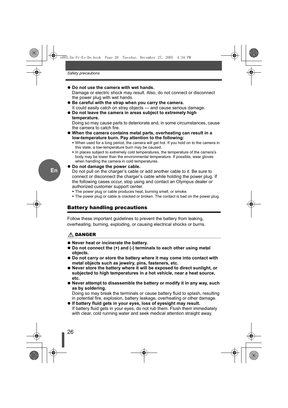 Olympus EVOLT E-330 User Manual | Page 26 / 116