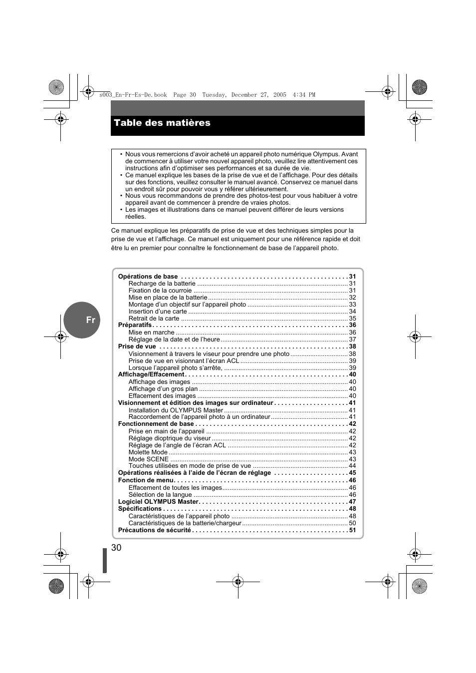 Olympus EVOLT E-330 User Manual | Page 30 / 116