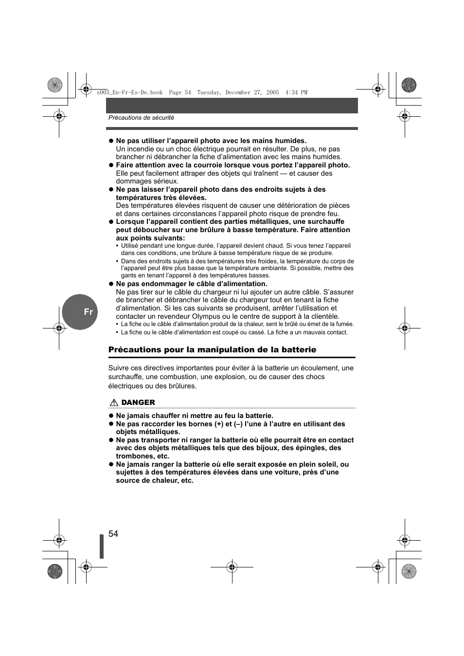 Olympus EVOLT E-330 User Manual | Page 54 / 116