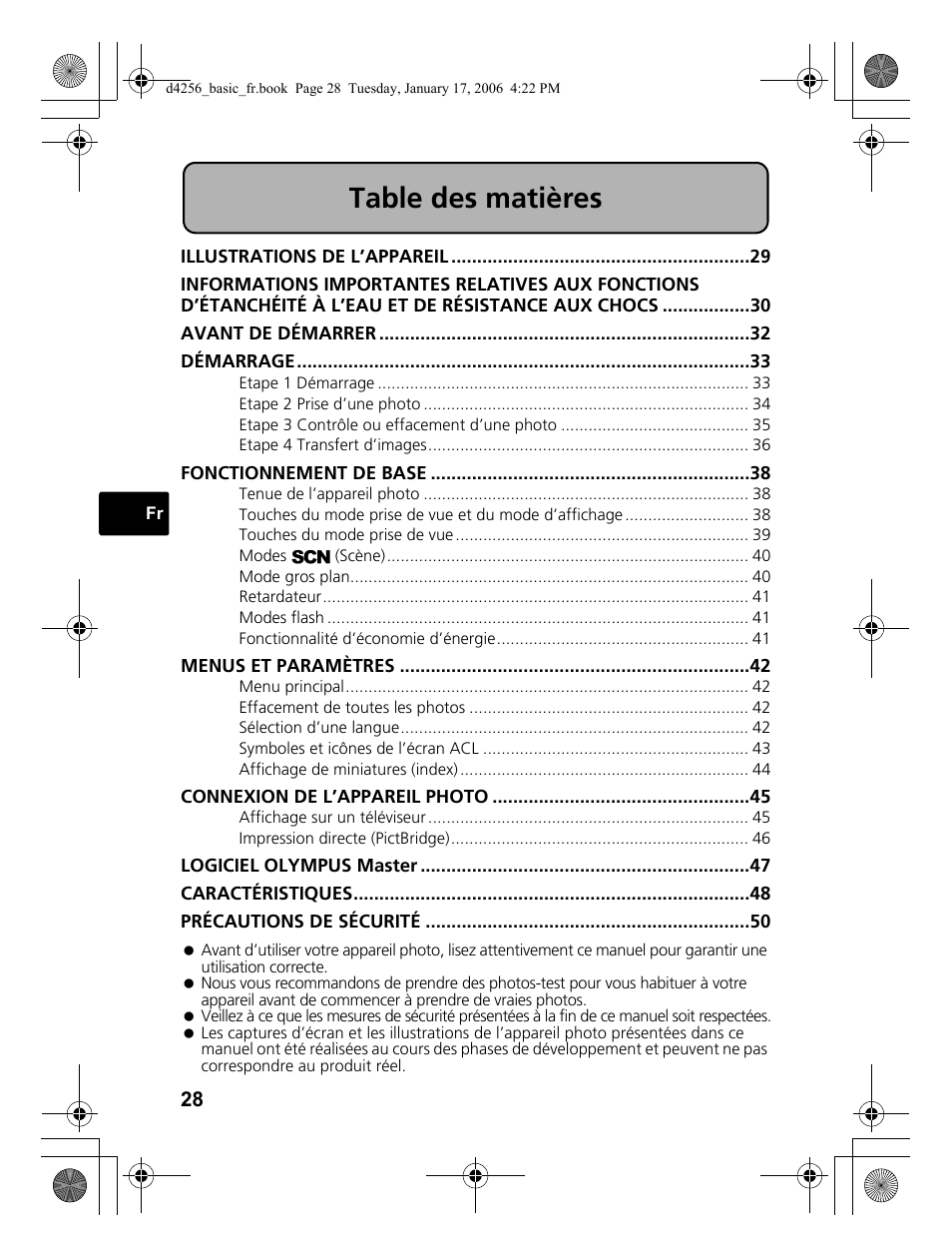 Olympus Stylus 720 SW User Manual | Page 28 / 84