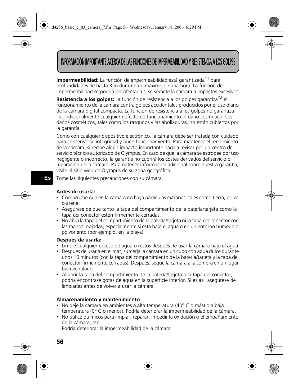 Olympus Stylus 720 SW User Manual | Page 56 / 84