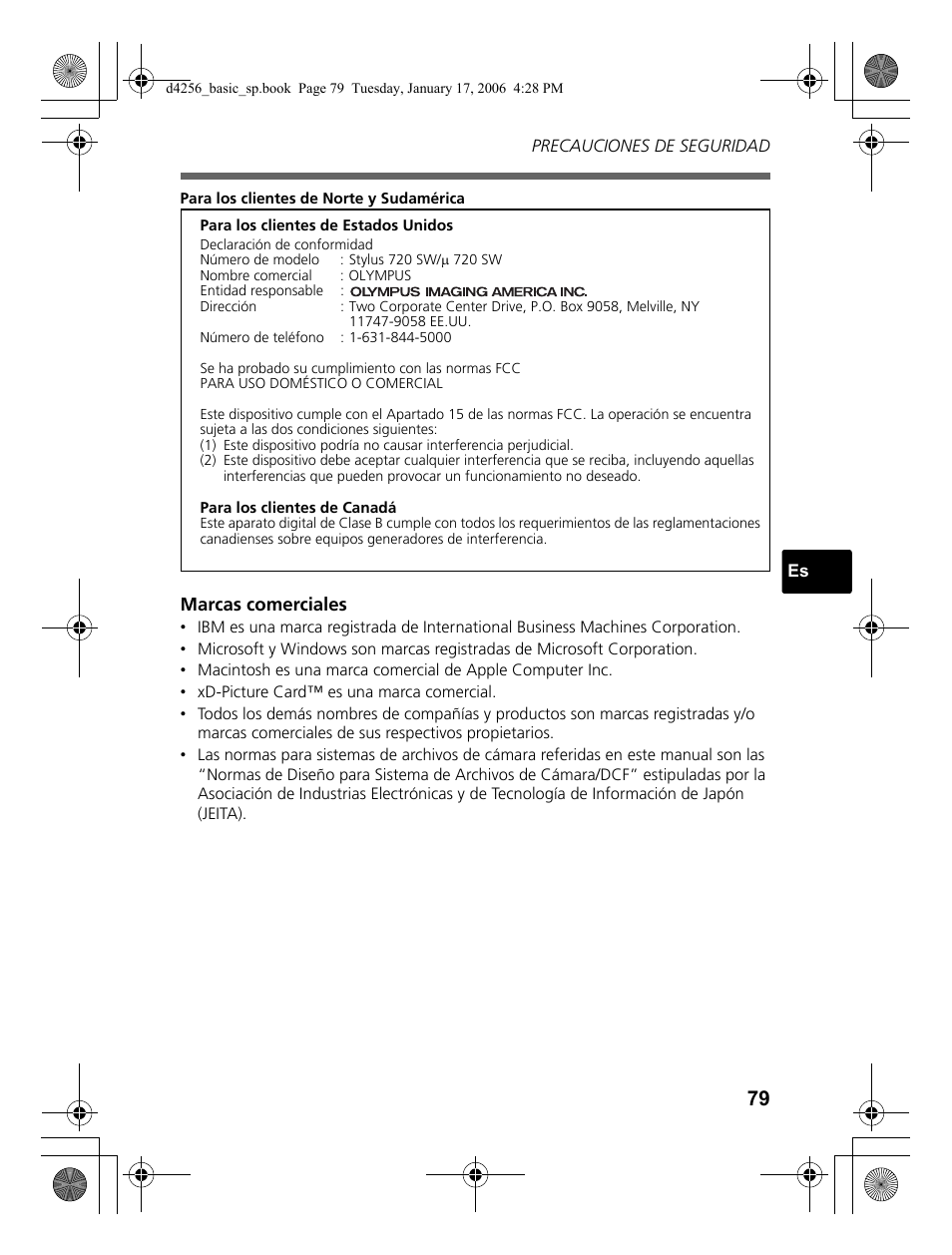 Olympus Stylus 720 SW User Manual | Page 79 / 84