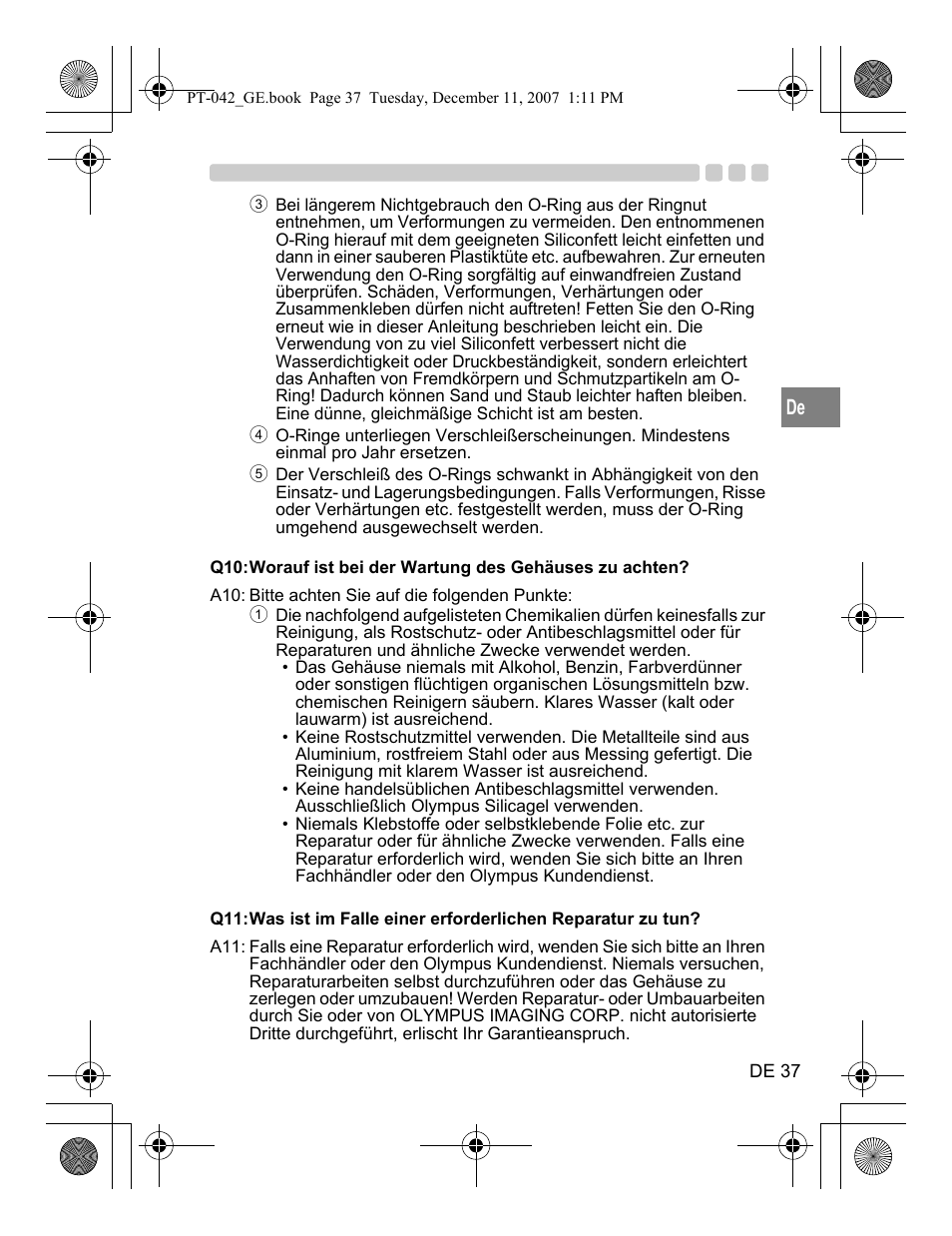 Olympus PT-042 User Manual | Page 151 / 268
