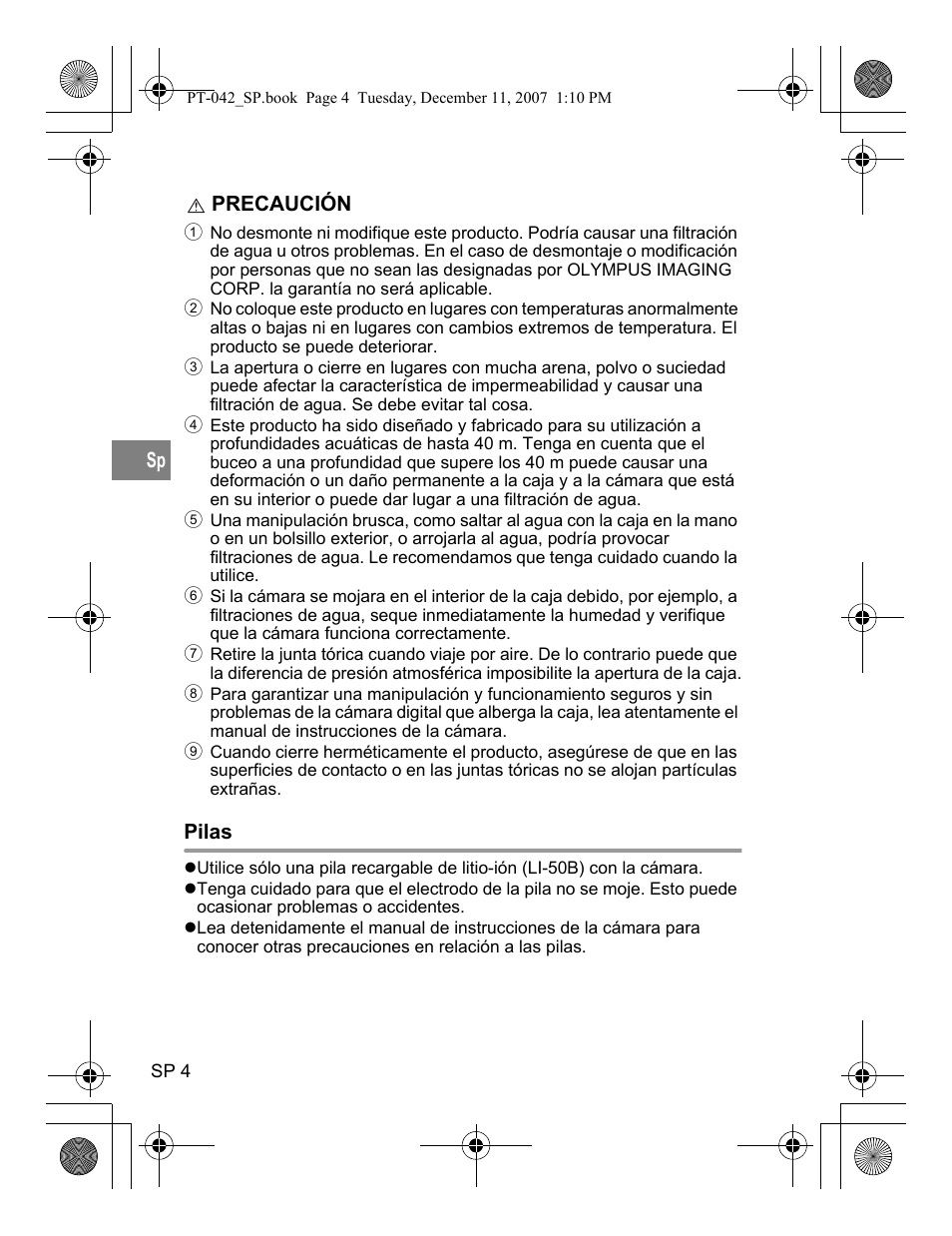 Olympus PT-042 User Manual | Page 156 / 268
