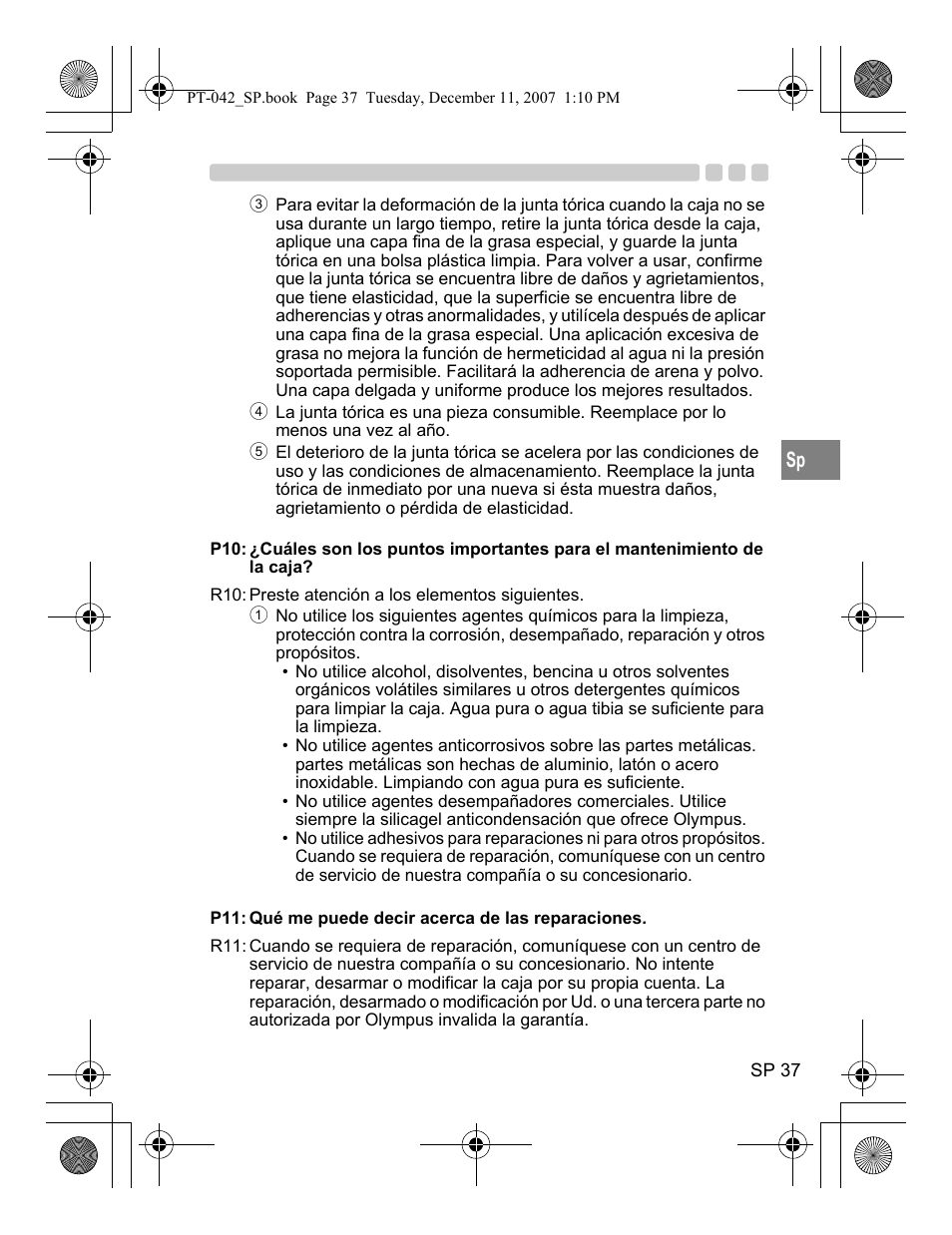 Olympus PT-042 User Manual | Page 189 / 268