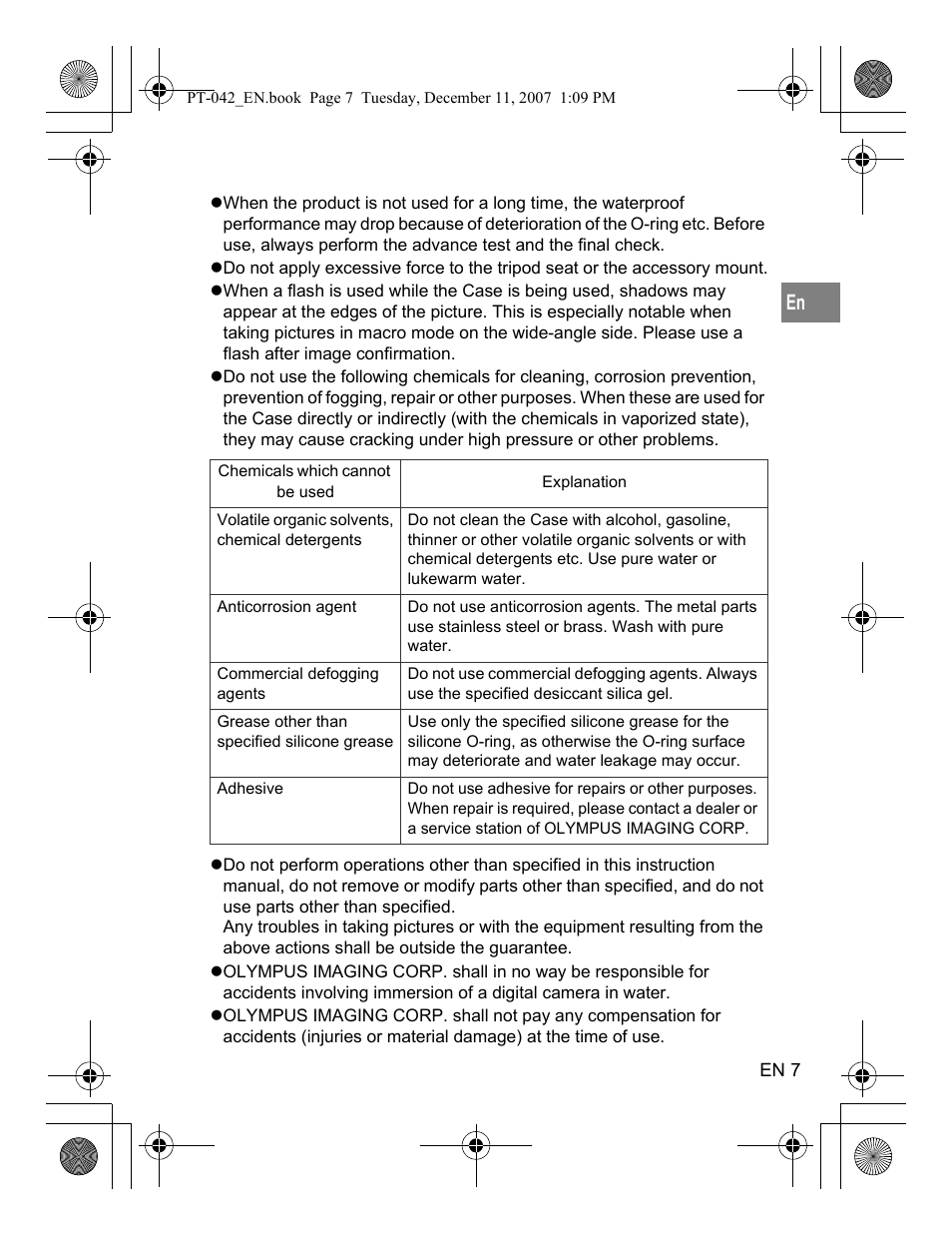 Olympus PT-042 User Manual | Page 45 / 268
