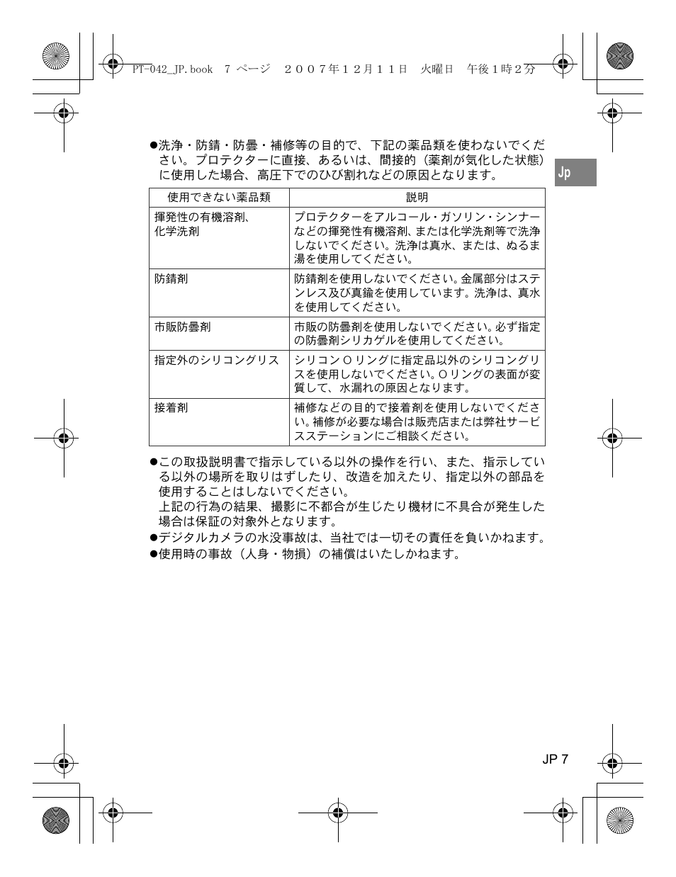 Olympus PT-042 User Manual | Page 7 / 268