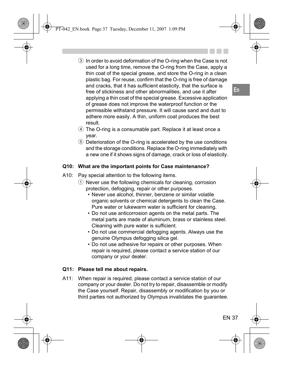 Olympus PT-042 User Manual | Page 75 / 268