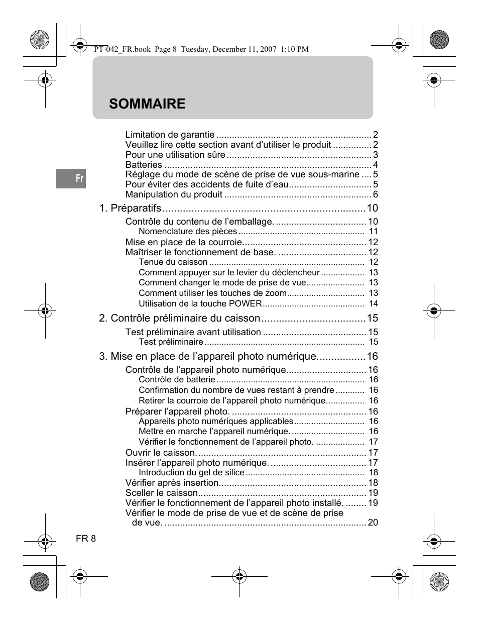 Sommaire | Olympus PT-042 User Manual | Page 84 / 268