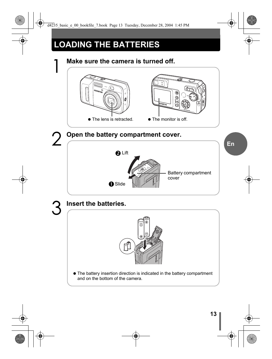Olympus D-595 Zoom User Manual | Page 13 / 100