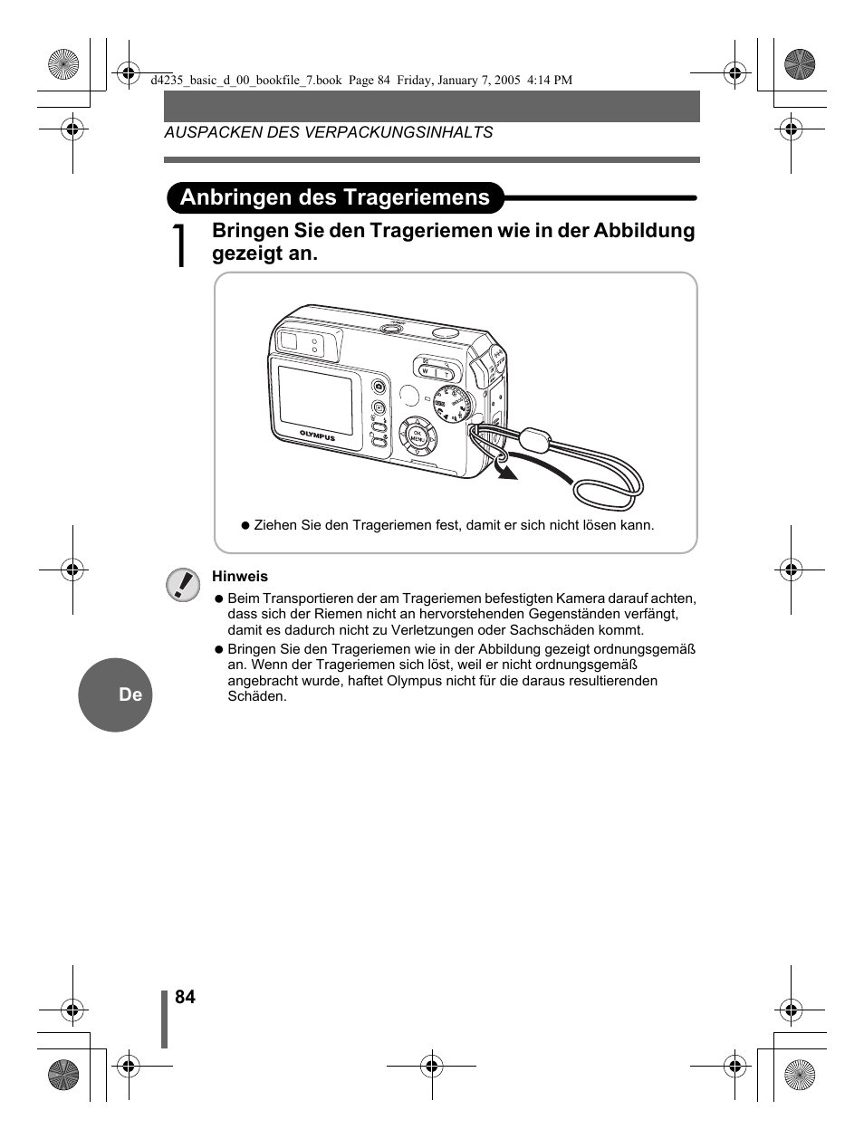 Olympus D-595 Zoom User Manual | Page 84 / 100