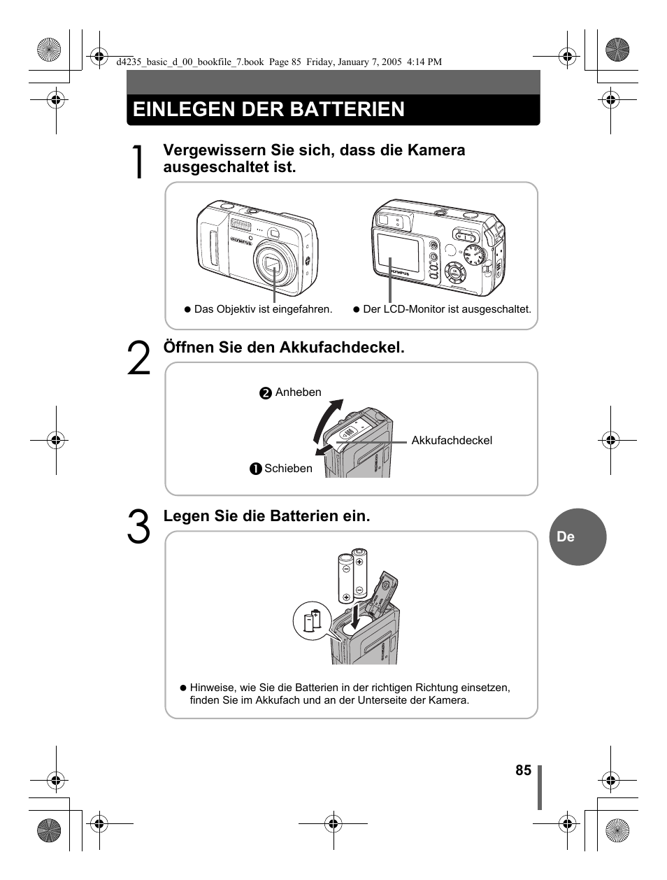 Olympus D-595 Zoom User Manual | Page 85 / 100