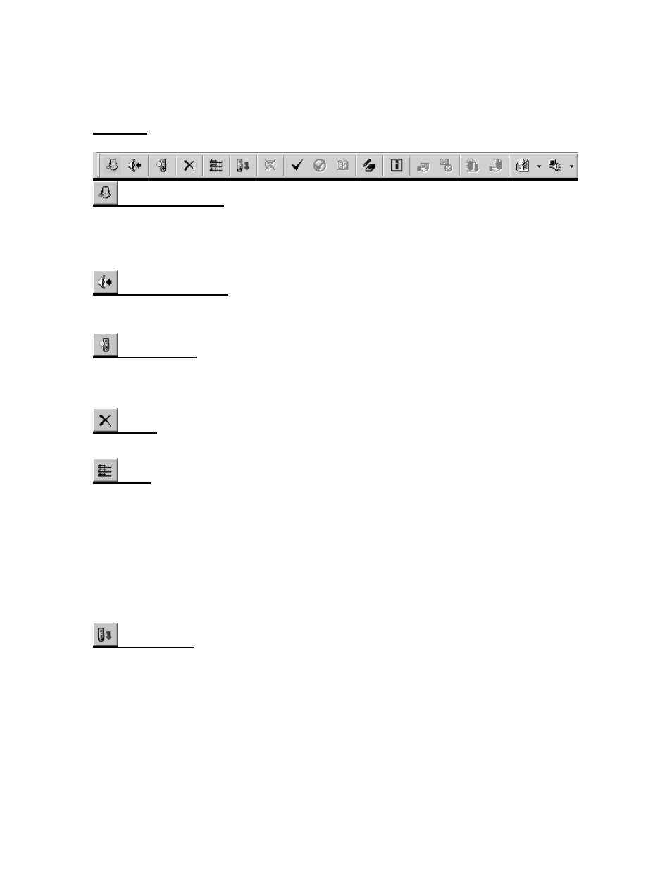 Tool bar, Start transcription, Convert to wav file | Detect device, Delete, Scan, Download all | Olympus DS-3000 User Manual | Page 24 / 53
