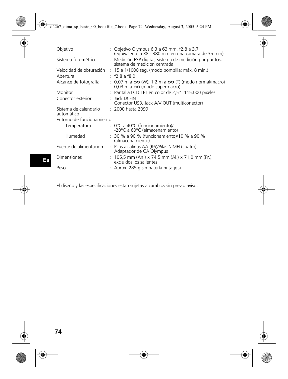 Olympus SP-500 UZ User Manual | Page 74 / 84