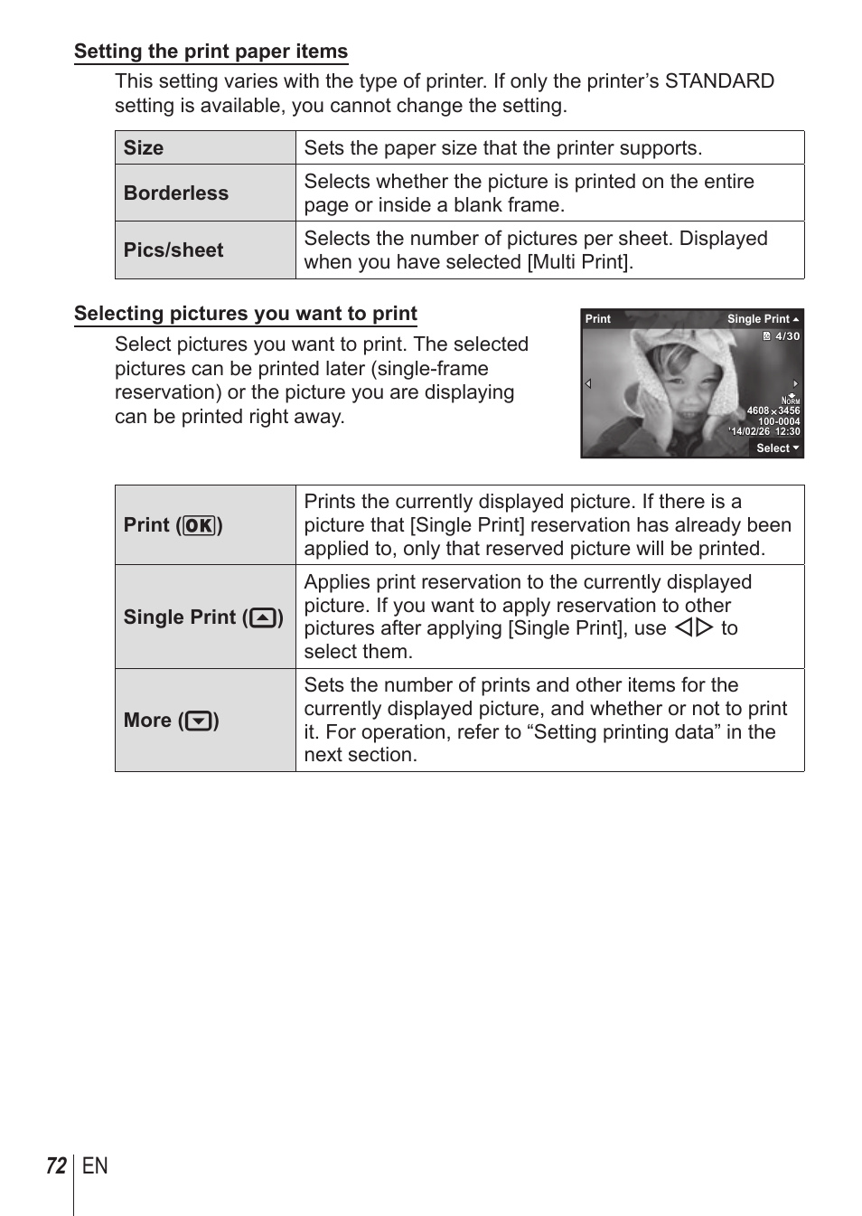 72 en | Olympus SP-100 User Manual | Page 72 / 109