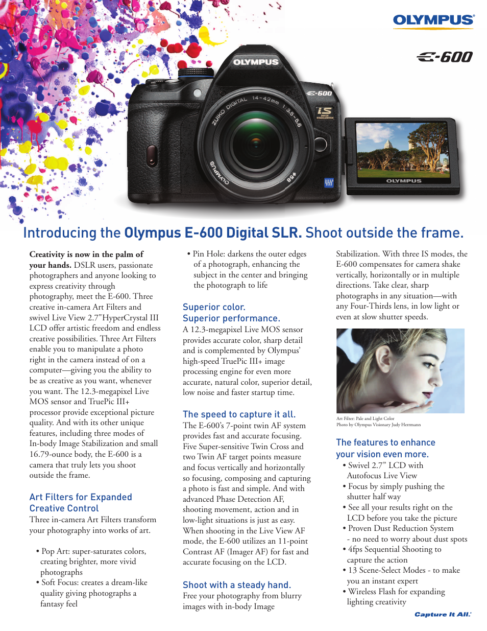 Olympus E-600 User Manual | 2 pages