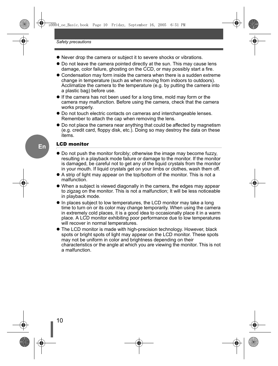 Olympus EVOLT E-500 User Manual | Page 10 / 116