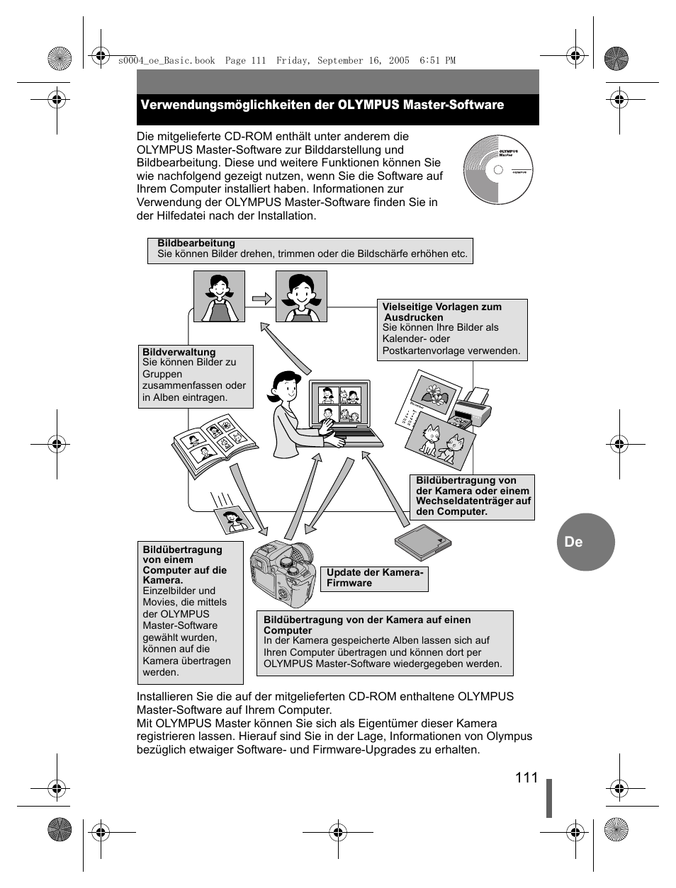 111 de | Olympus EVOLT E-500 User Manual | Page 111 / 116