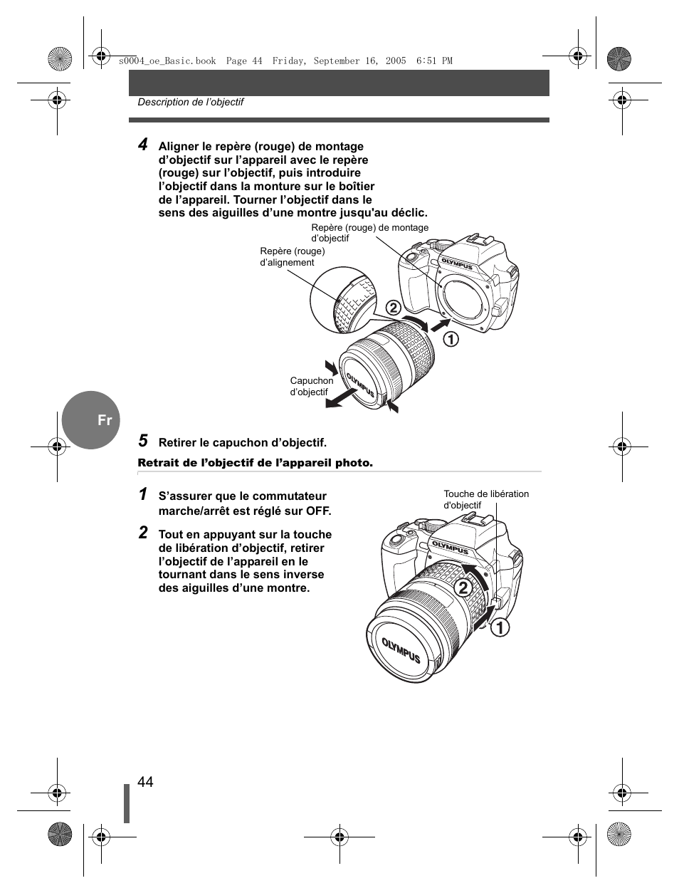 Olympus EVOLT E-500 User Manual | Page 44 / 116