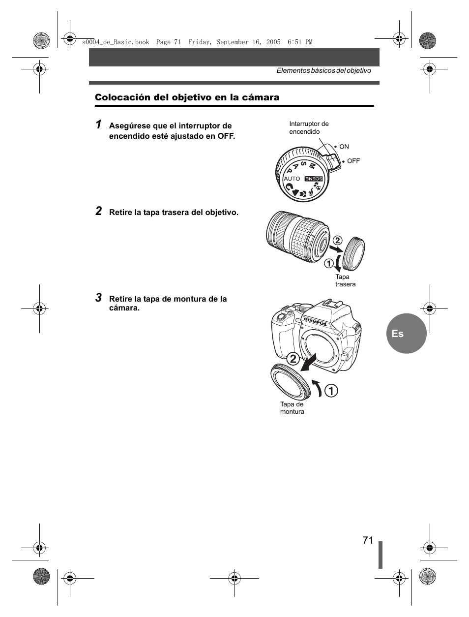 Olympus EVOLT E-500 User Manual | Page 71 / 116