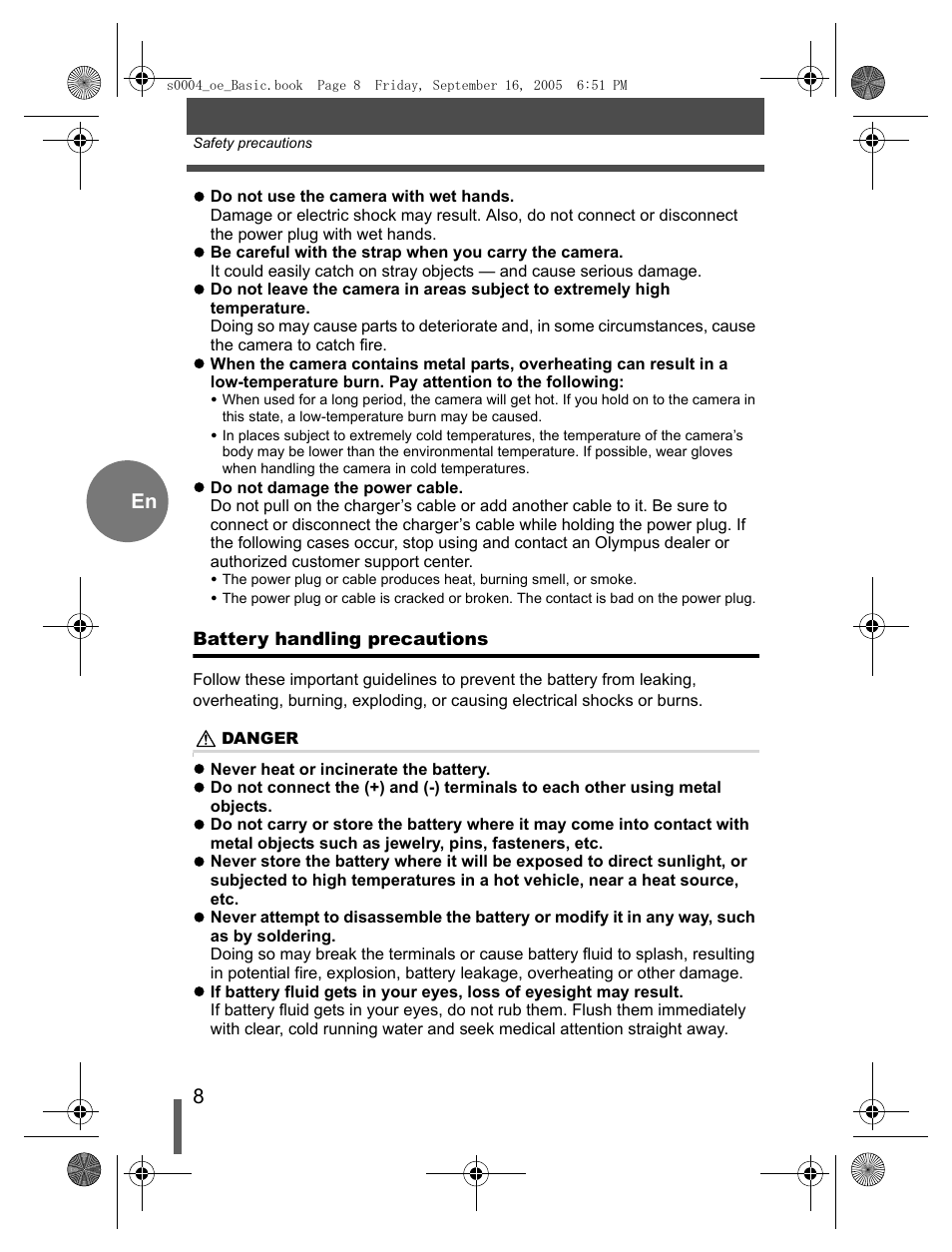 Olympus EVOLT E-500 User Manual | Page 8 / 116