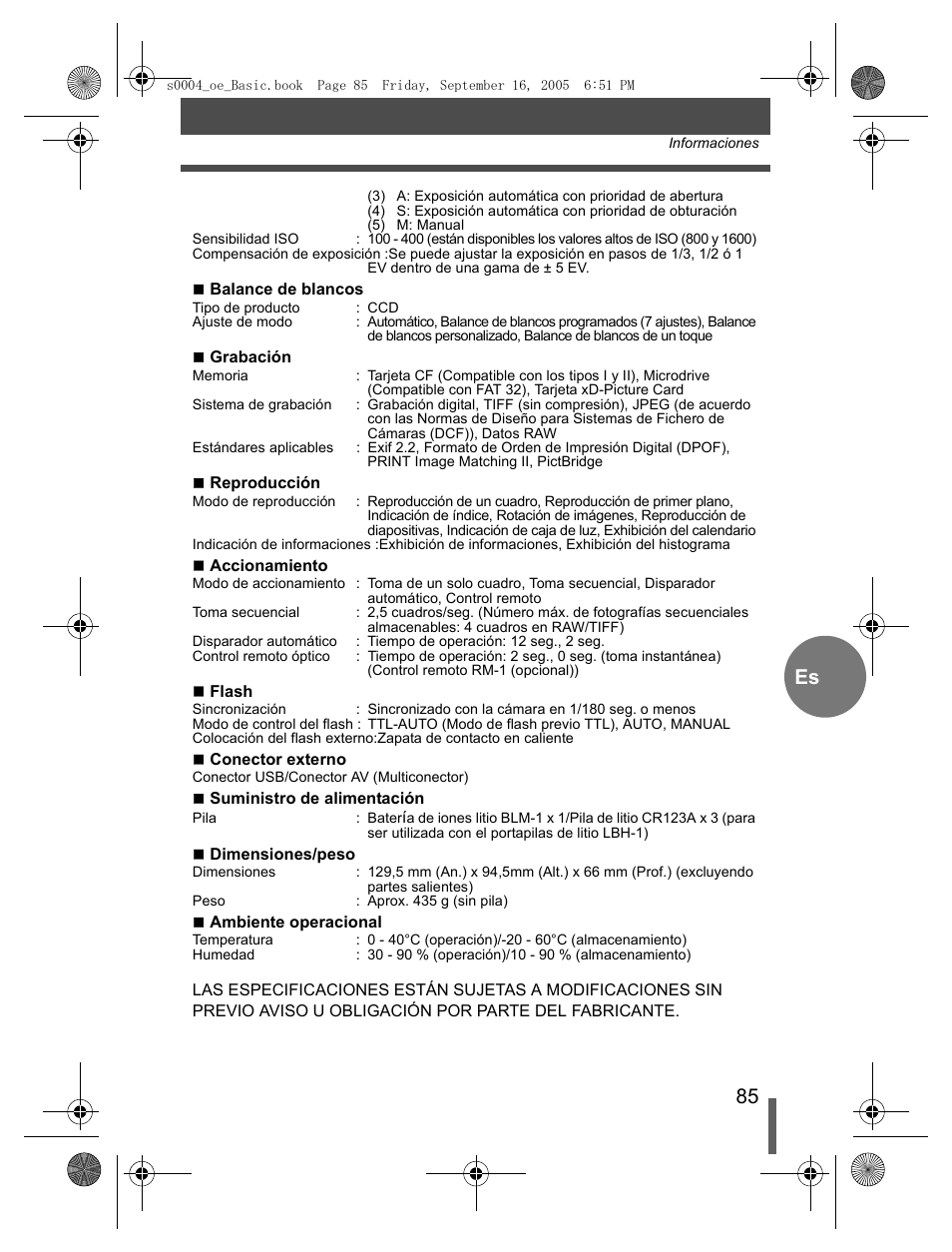 Olympus EVOLT E-500 User Manual | Page 85 / 116