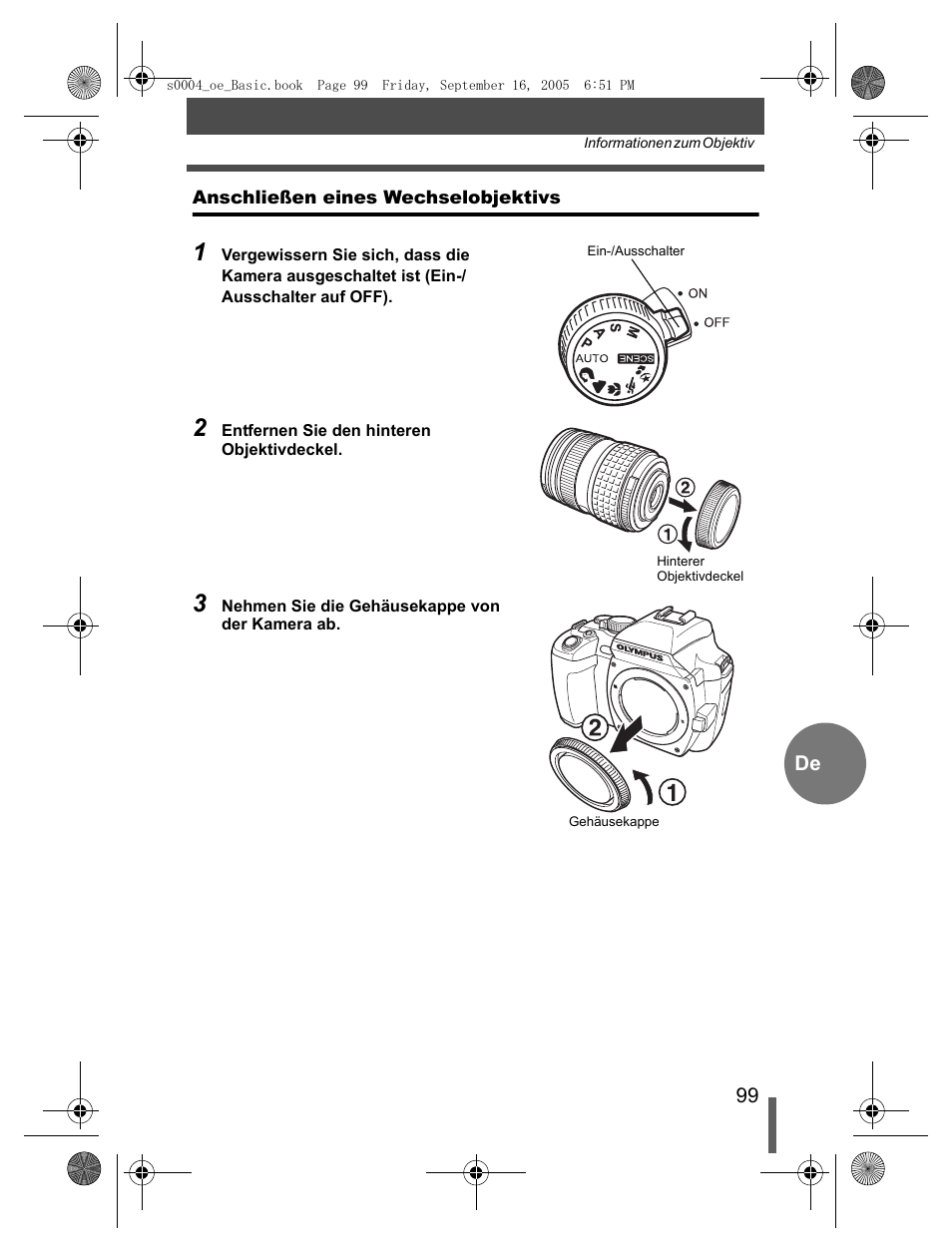 Olympus EVOLT E-500 User Manual | Page 99 / 116