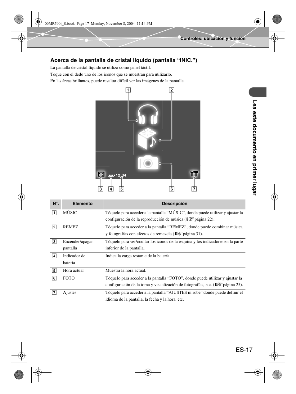 Es-17 | Olympus mrobe 500 User Manual | Page 101 / 132