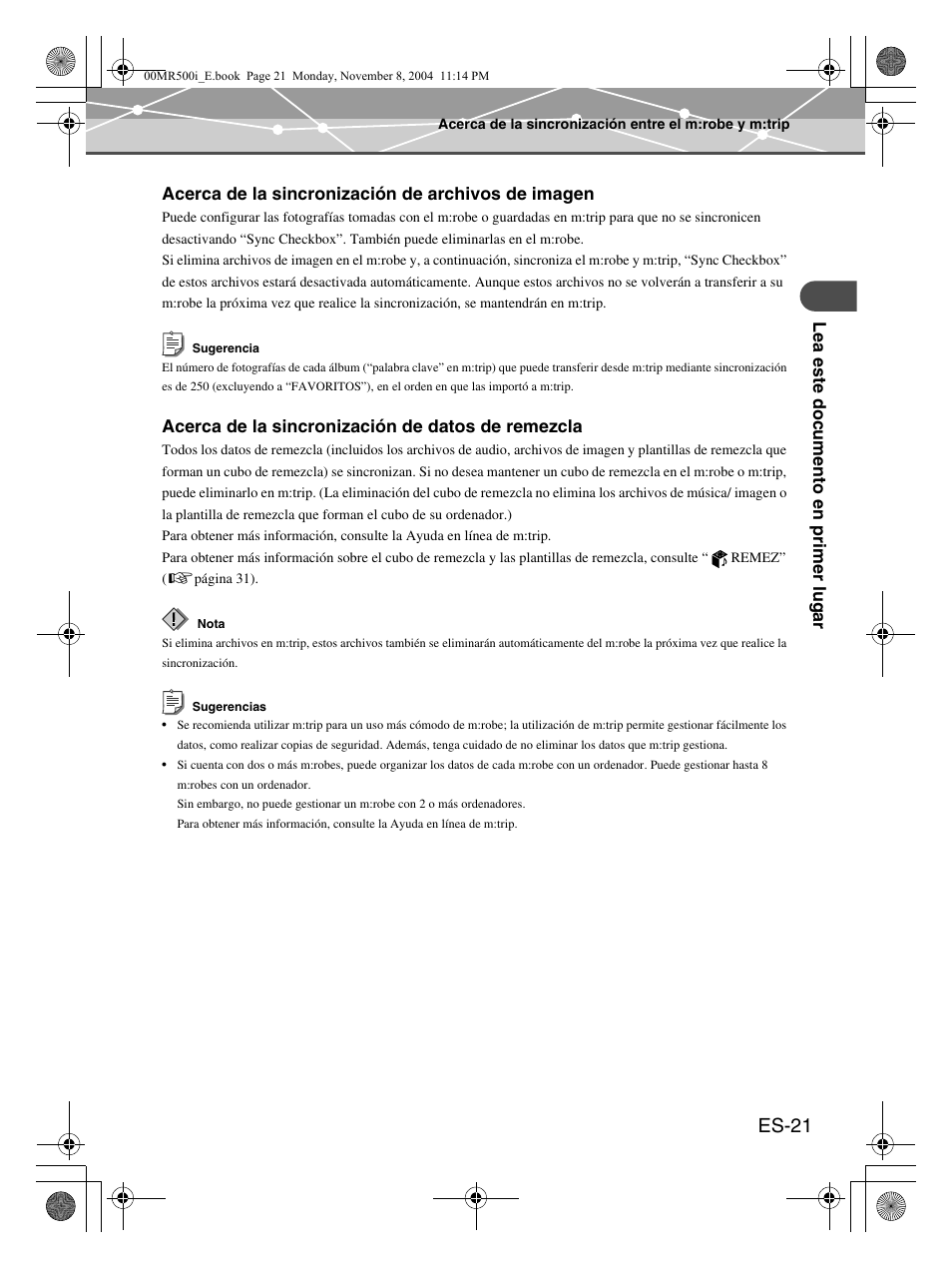 Es-21 | Olympus mrobe 500 User Manual | Page 105 / 132