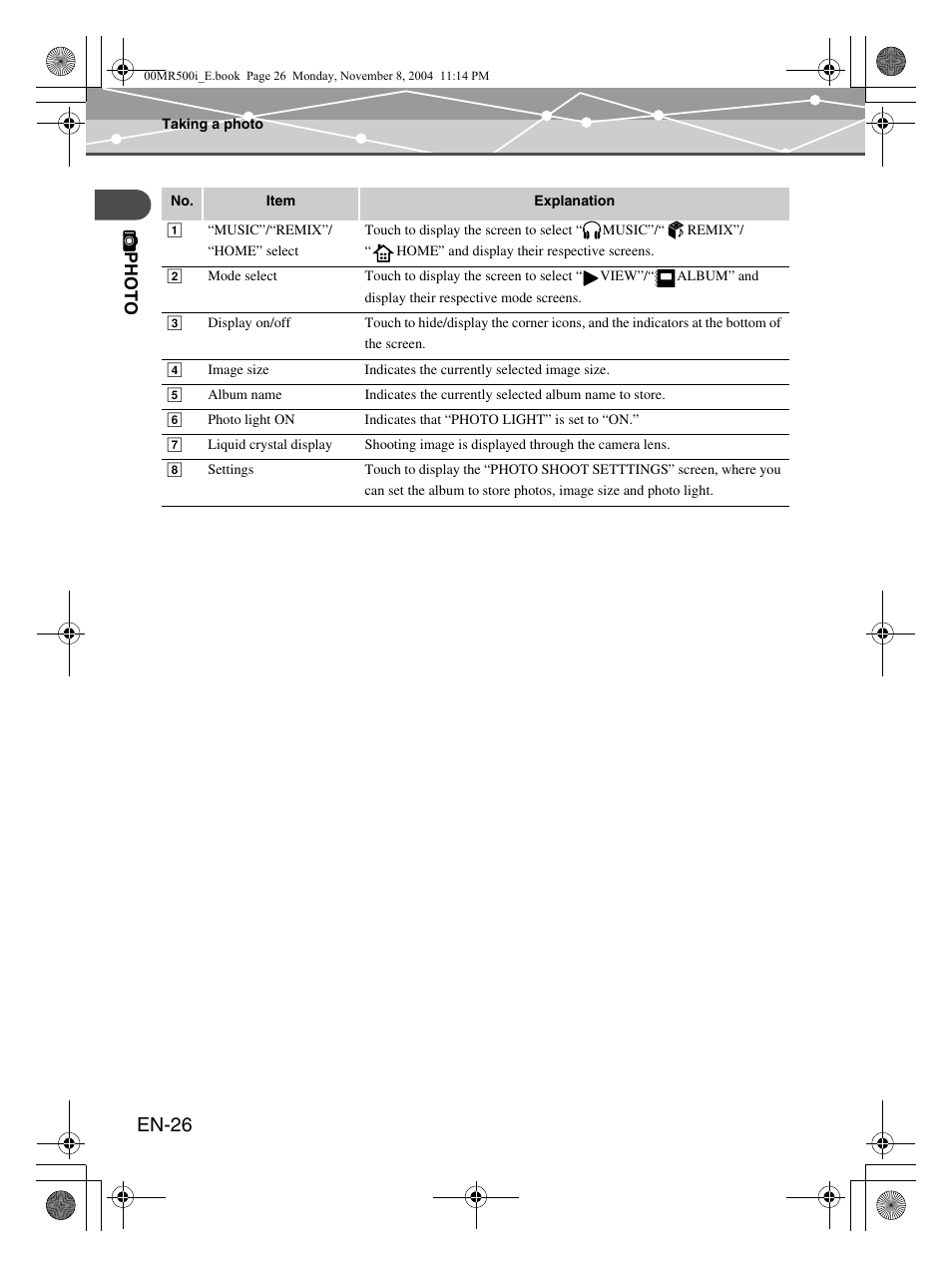 En-26 | Olympus mrobe 500 User Manual | Page 26 / 132