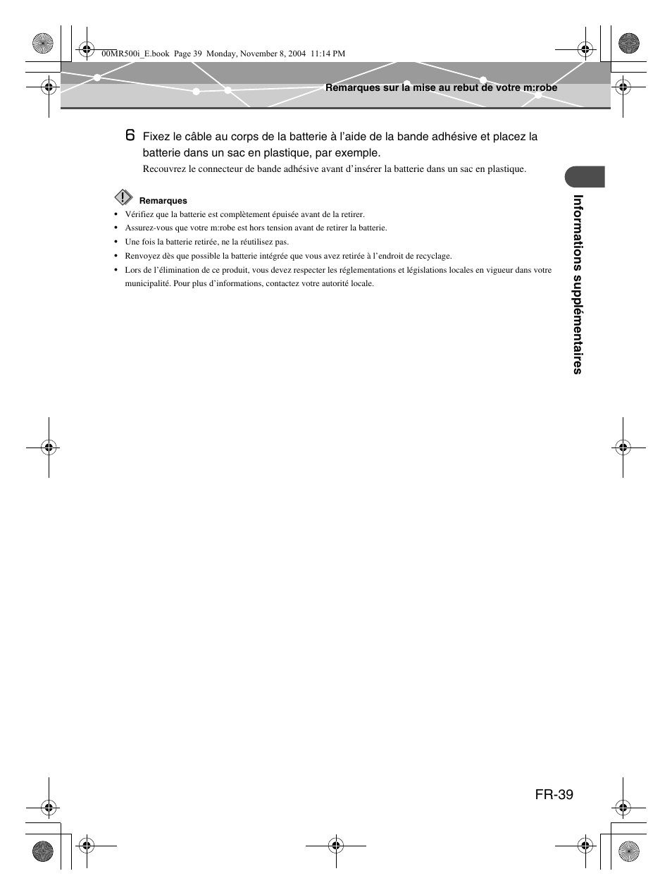 Fr-39 | Olympus mrobe 500 User Manual | Page 81 / 132